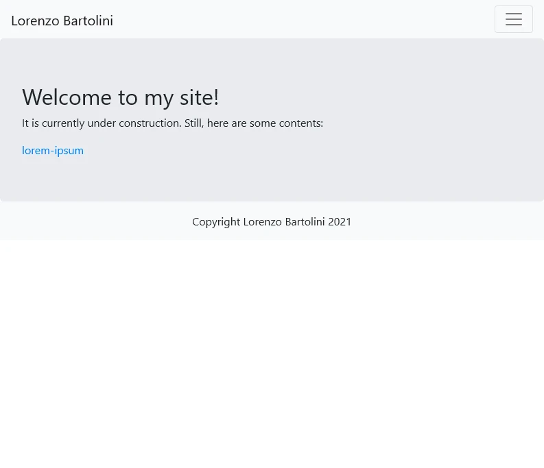 Old version of the website