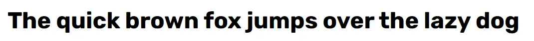 Rubik font demonstration