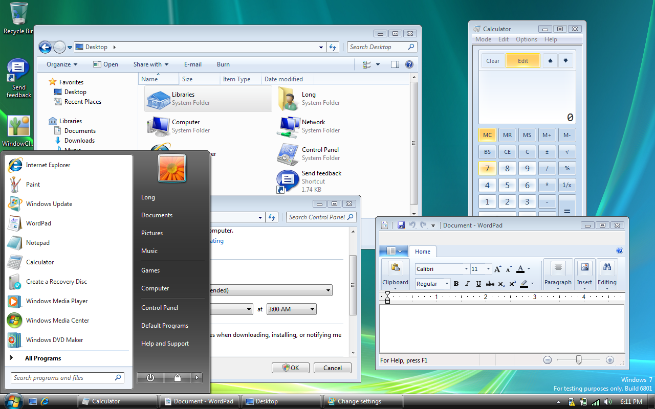 A screenshot of Windows 7 with the Aero Basic theme 