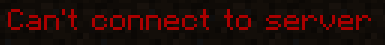 Minecraft connection error